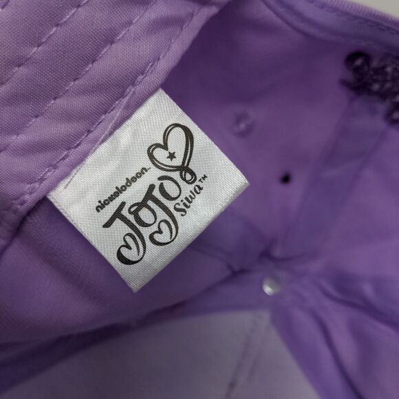 Nickelodeon Girl's JoJo Siwa Strapback Hat Purple OSFM Bow W/Sticker - Picture 9 of 10